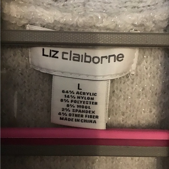 Liz, Claiborne shawl collared soft sweater. Size L. - Picture 5 of 6